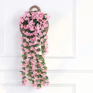 Pink Artificial Hanging Flowers Simulation Decoration Violets