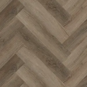 Kraus Odell Rustic Oak effect Herringbone Luxury vinyl click flooring, 2.34m²