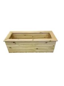 Deluxe Large Trough Planter - Timber - L40 x W100 x H32 cm - Fully Assembled