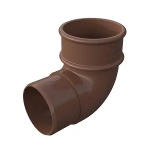 Brown Round Downpipe 92.5 Degree Offset Bend, Freeflow Rain Water Systems