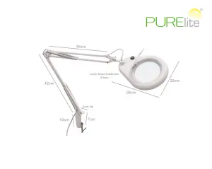 LED CIRC MAG LAMP - Magnifying Lamp: Circular: LED - PURElite