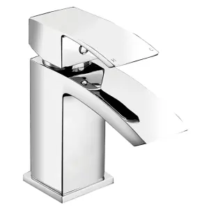 Luxury Modern Curve Mini Mono Basin Mixer - Chrome