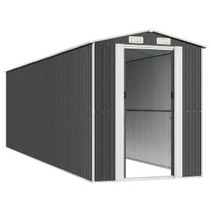 Berkfield Garden Shed Anthracite 192x689x223 cm Galvanised Steel