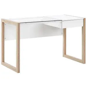 Home Office Desk with Storage White JENKS