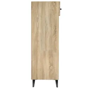 Shoe Cabinet Sonoma Oak 30x35x105 cm Engineered Wood