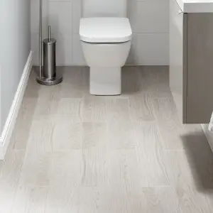 Colours Arrezo Grey Matt Wood effect Textured Porcelain Indoor Wall & floor Tile, Pack of 14, (L)600mm (W)150mm