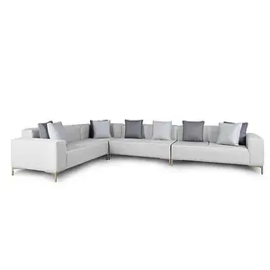 Emelda Grace Cloud Large Rectangle Corner Sofa - Left Hand - Grey