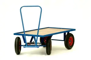 TT3 turnable flatbed trolley with pneumatic tyres