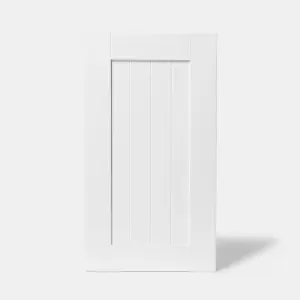 GoodHome Alpinia Tongue & groove Matt white Shaker Highline Cabinet door (W)450mm (H)715mm (T)18mm