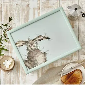 Wrendale Designs Hare Lap Tray, Green/Brown