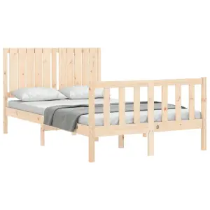 Berkfield Bed Frame with Headboard 120x200 cm Solid Wood