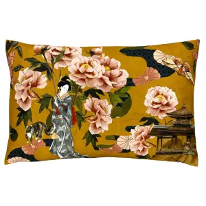 Paoletti Geisha Floral Feather Rich Cushion