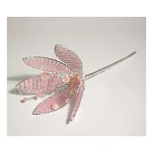 PickCrystal Flower17.5cmPack of 1PinkSilver