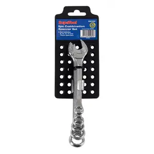 SupaTool Combination Metric Spanner Set (5 Piece Set) Silver (One Size)