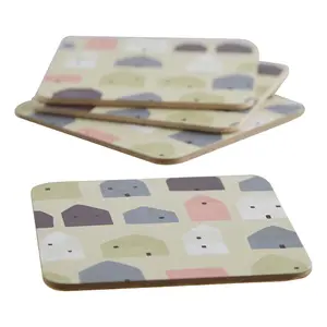 Maison by Premier Calcot 4Pc Square Wild Cottage Coasters