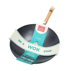 School of Wok Wok Star 12" / 30cm Non-Stick Carbon Steel Heavy Duty Wok