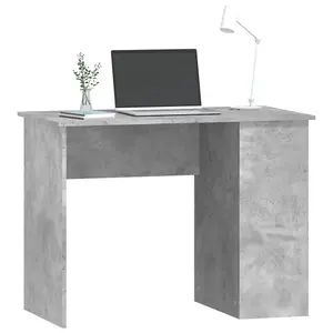 Berkfield Desk Concrete Grey 100x55x75 Engineered Wood