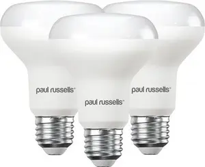 Paul Russells Warm White E27 Spotlight 10W LED Reflector R80 Light Edison Screw 60W Equivalent Replacement Bulb 940 Lumen 2700K Frosted 120° Beam