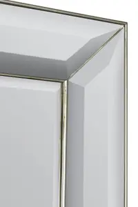 MirrorOutlet Frameless Large Venetian Modern Wall Mirror 109 x 78 cm 3ft7 x 2ft7