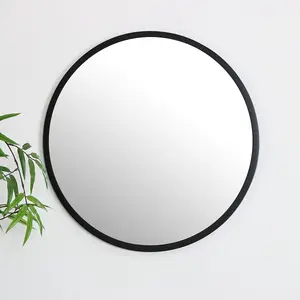 Melody Maison Round Black Wall Mirror 50cm x 50cm