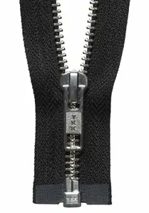 N/FREE O/E ZIP 61CM - Nickel Free Metal Open End Zip: 61cm: Black - YKK