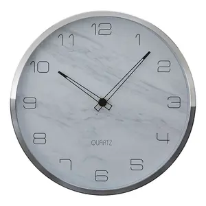 Interiors by Premier Elko Wall Clock with Silver And Grey Frame