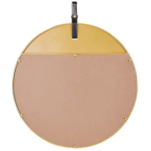 Beliani Retro Wall Mirror GURS Metal Gold