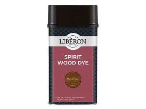 Liberon Medium Oak Spirit Wood Dye 1 Litre for Deep Wood Colouring