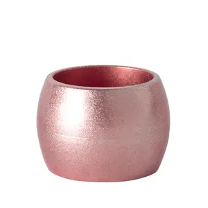 Metallic Napkin Rings - Rose Gold - 4.5cm - Pack of 6 - Decorative Napkin Holder by Harbour Housewares