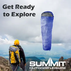 Mummy Sleeping Bag Single Stylish, Warm, Easy To Pack Camp Bag  Blue Mummy