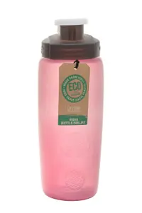 LocknLock Eco Pink Round Recycled Plastic Leakproof Sports Gym Hydration Bottle 500ml