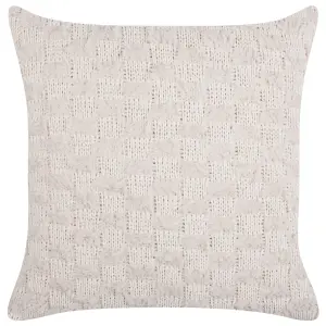 Throw Cushion BASALIM 45 x 45 cm Solid Beige