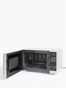 John Lewis JLSMWO08 Microwave, Silver