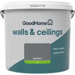 GoodHome Walls & ceilings Hamilton Silk Emulsion paint, 5L