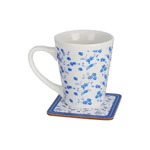 Maison by Premier Blue Rose Coasters - Set of 4