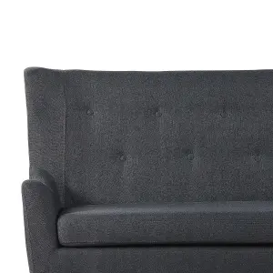 2 Seater Fabric Kitchen Sofa Black SKIBBY