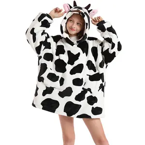 Cow Oversized Kids Blanket Hoodie