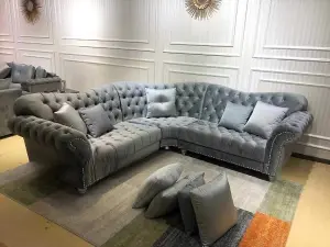 Elegance Corner Sofa Suite (Grey)