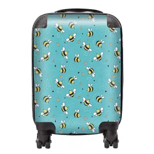 Hand Drawn Busy Bees Suitcase - Small