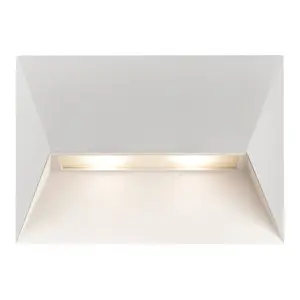 Nordlux Pontio 27 Outdoor Patio Terrace Garden Wall Light In White (Height) 19cm