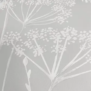 Catherine Lansfield Grey Floral Pearl effect Embossed Wallpaper