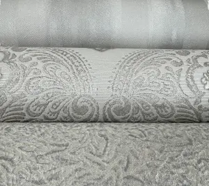 Rasch Ravella Texture Silver Grey Wallpaper