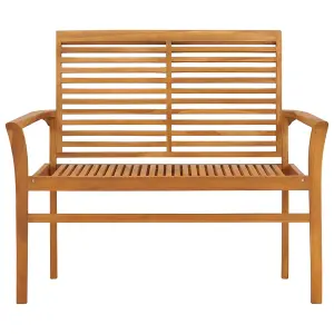 vidaXL Garden Bench 112 cm Solid Teak Wood