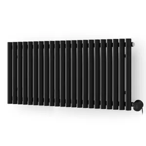 Terma 230V 1kW Heban Black Smart Horizontal Oil-filled radiator