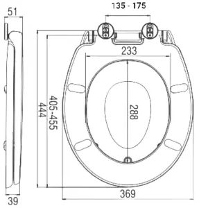 RTS Anthracite Family Toilet Seat Top Fix Slow Close Quick Release