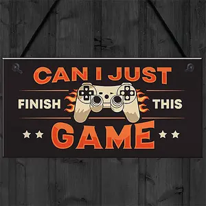 Red Ocean Funny Gamer Gift For Boys Gaming Sign For Games Bedroom Novelty Gaming Gift For Son Brother Christmas Birthday