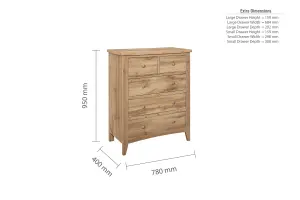 Birlea Hampstead 3 + 2 Chest Oak