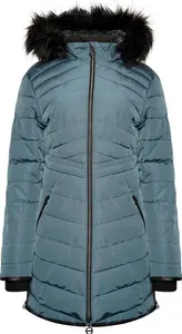 Dare 2B Women's Water Repellent Striking Iii Mid Length Padded Jacket Orion Grey, Size: 6