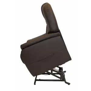 Dream Comfort Rise & Recline Chair - Chocolate PU Leather