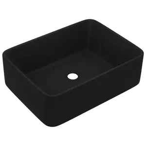 Metro Lane Kratz 300mm L x 410mm W Ceramic Rectangular Sink Matt Black